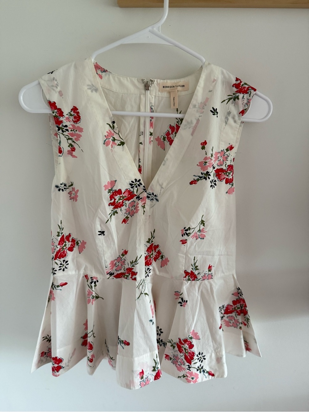 Rebecca Taylor Sleeveless Marguerite Floral Poplin Top size 0 - Picture 2 of 6